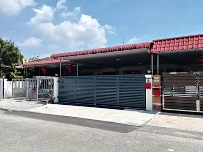 a building with a gate in front of it at Mootopia BM homestay room rent in Bukit Mertajam