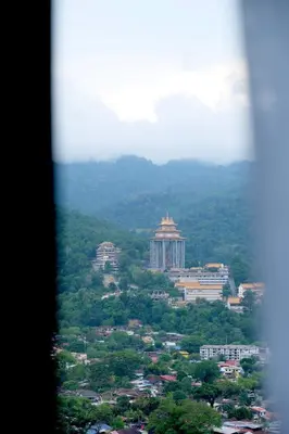 a view of a city with buildings and trees at Studio 2bed4pax KekLokSi View in Ayer Itam
