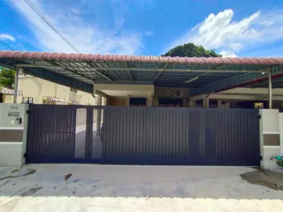 a gate in front of a house with a fence at 193 Breeze Single Terrace 3BR2B 10pax in Ipoh