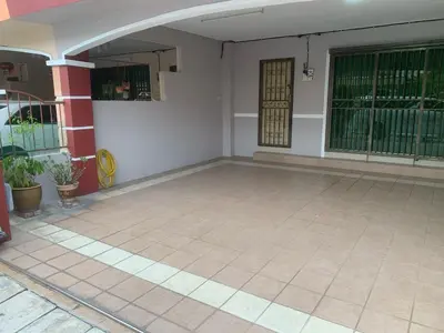 an empty room with a door in a building at TD Homestay in Ipoh