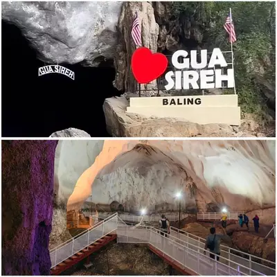 a tour of the gua shing cave in glacier national park at Che Puan Homestay Baling - 2 unit house with kids pool in Baling