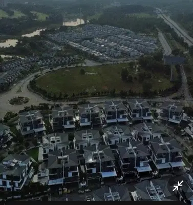 an aerial view of a large group of houses at super hotel in Gua Sai