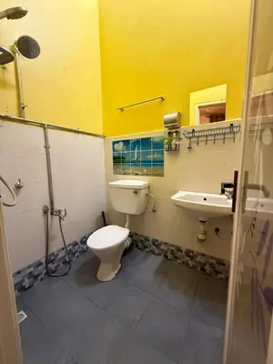 a bathroom with a toilet and a sink at JJ Homestay Taman Manggis in Balik Pulau