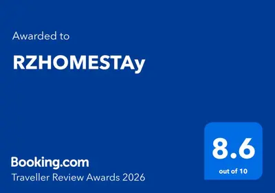 a blue screen with the text upgraded to rk homogeneity at RZHOMESTAy in Gua Musang