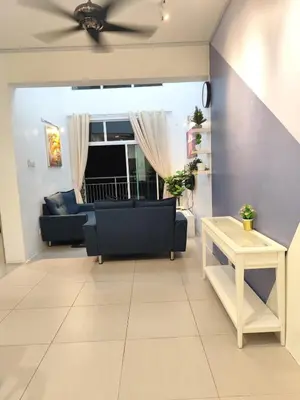 a living room with a couch and a table at Bukit Urbane Night Market CH in Brinchang