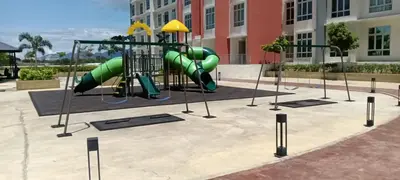 a playground with a slide in front of a building at Ipoh Homestay at Anderson - 2 Room 2 Bathroom -Maximum 6 pax --Self Check In-- in Ipoh