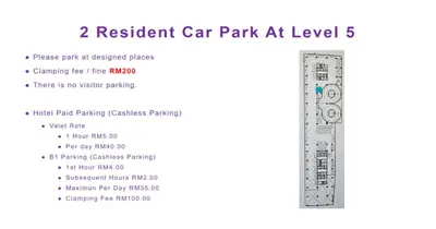 a screenshot of a reactant car park at level at 218 Macalister Food Paradise By Smart Space Home in George Town