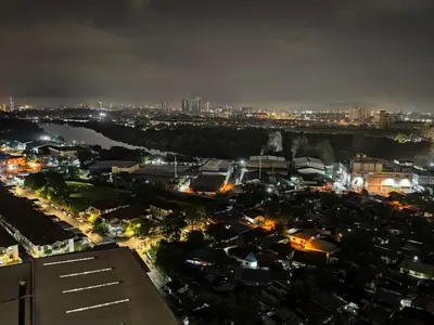 a view of a city at night at Warmth Nest4U Homestay Butterworth in Butterworth
