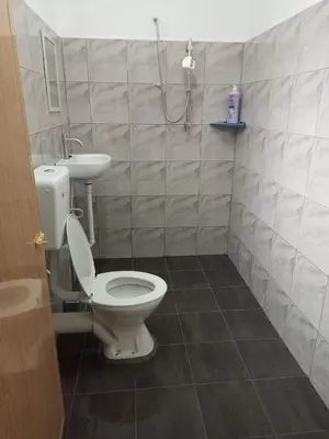 a bathroom with a toilet and a sink at Dhania Homestay in Gua Sai