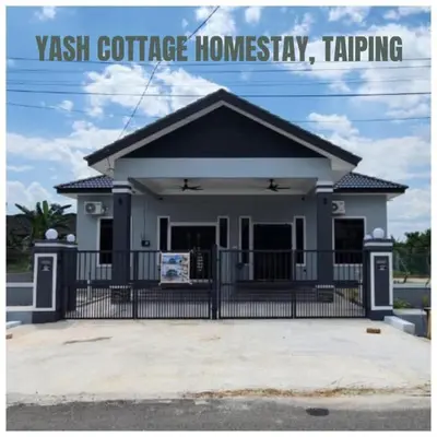 a house with a sign that reads vash cottage homesteading at Yash Cottage Taiping Homestay in Taiping