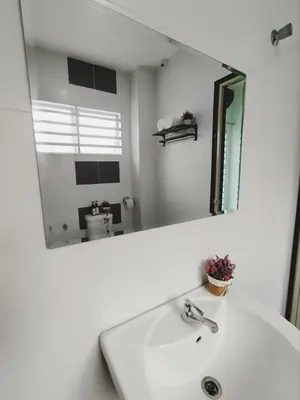 a bathroom with a white sink and a mirror at Ipoh Home Story Newly Renovated Bercham Landed Double Storey For 10pax in Ipoh