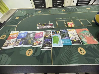 a table with a board game on it at 25 pax Golf Resort Private Villa in Kulim