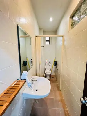 a bathroom with a sink and a toilet at MyRoom-Victoria, near to Island,LGL,Jln Burmah in George Town