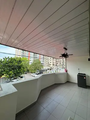 a room with a large window with a ceiling at 16 pax HB Homestay Raja Uda Ong Yi How Butterworth - Budget Homestay - KTV NETFLIX MAHJONG in Butterworth
