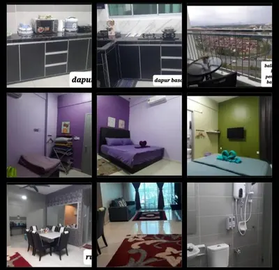a collage of different pictures of a room at D'PrimaVerra in Ipoh