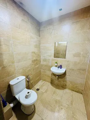 a bathroom with a toilet and a sink at Family Fun Private Pool Villa with KTV, BBQ, PS5, POOL TABLE, KITCHEN just 2-Minute Drive to Tanjung Bungah Beach in Tanjung Bungah