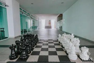 a chess board in the middle of a hallway at Ipoh D Festivo 2B2B Suite by Verve EECH189 in Ipoh