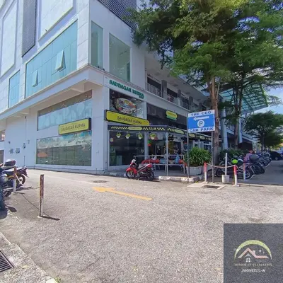 a building with motorcycles parked in front of it at Minimalist Balcony Duplex w Netflix at Bayan Lepas in Bayan Lepas