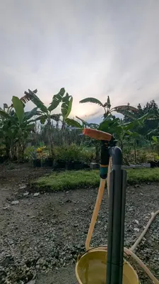a pole with aperature at Abadi's Homestay in Tanjung Karang