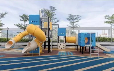 a playground with a slide and slides at Hide-out in Tanjong Tokong