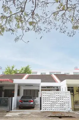 a car parked in front of a house at De Luma-Cozy 2Bedroom Landed House, Bukit Mertajam in Bukit Mertajam