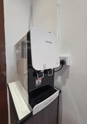 a black and white coffee machine sitting on a counter at New ! 6 Pax Georgetown Heritage Pre-war House 2 Bed Room in George Town