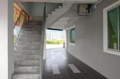 a hallway of a building with a staircase at Summer Hotel Kampar Perak in Kampar
