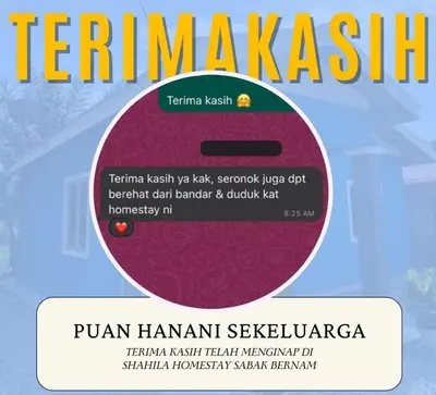 a flyer for akritkritkritkritkritkritkritkritkritkritkritkrit at Shahila Homestay Sabak Bernam Islamic-friendly