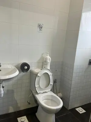 a bathroom with a toilet and a sink at Adik Aisyah homestay cameron quintet A3-7-3A in Tanah Rata