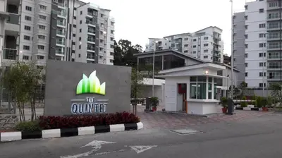 a building with a sign that reads the summit at Adik Aisyah homestay cameron quintet A3-7-3A in Tanah Rata