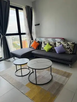 a living room with a couch and two tables at 3BR-Apartment-Netflix,Cozy,Peaceful FamilyHomes b30 in George Town