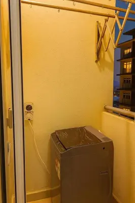 a trash can in a room with a window at Riverine Sapphire, 10-3A in Gua Sai
