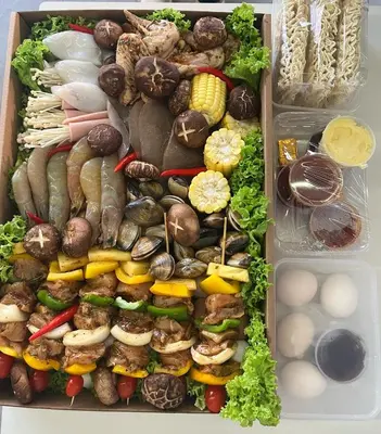 a drawer full of different types of vegetables at MI LE GARDEN Chalet in Sekincan