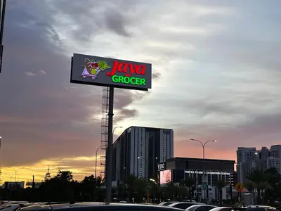 a sign for a j salsa grocery in a city at NEW Batu Kawan 2 Bedrooms Suite near IKEA-Columbia Asia Hospital-BKIP-UOW Kdu in Simpang Ampat