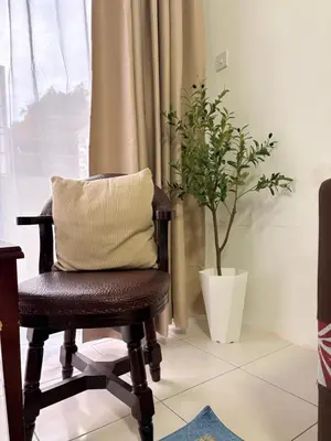 a pillow sitting on a chair next to a plant at Aurora Inap Stay for Mslim Only in Cameron Highlands