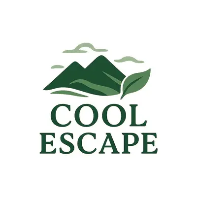 a logo for a cold exchange company with mountains at Cool Escape Apartment Cameron Highlands in Cameron Highlands