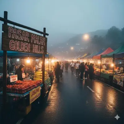 a group of people standing at a market at night at CAMERON HIGHLAND Homestay 1 min To Pasar Malam Brinchang By SummerStay 4 - 5pax in Brinchang