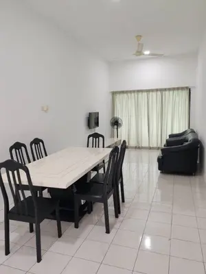 a dining room with a table and chairs at Pangkor Lot10 Vacation Studio in Pangkor