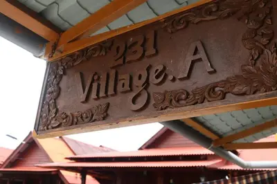 a sign that says villea on the side of a building at Sekinchan 231 VA Chalet in Sekincan