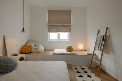 a white room with a bed and a window at Muji Style Minimalist Room Only NOT STUDIO in Bukit Mertajam