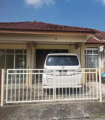 a white van parked in front of a house at Mastermind Kemboja Homestay in Sungai Petani