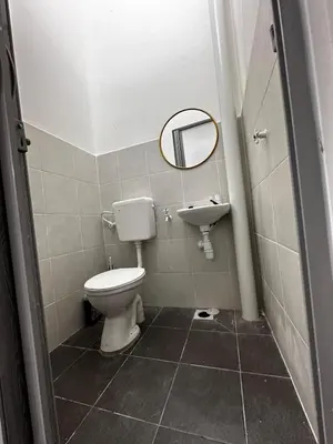 a bathroom with a toilet and a sink at Teratak MakTeh in Kampong Ayer Melintas Besar