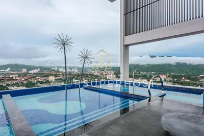 a swimming pool on the top of a building at 22 Macalisterz by YourSuperhost in George Town