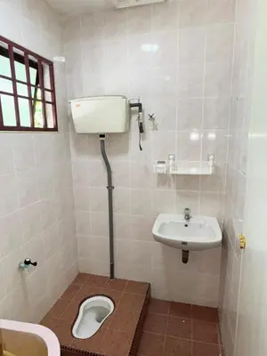 a bathroom with a toilet and a sink at Ribat Homestay in Gerik