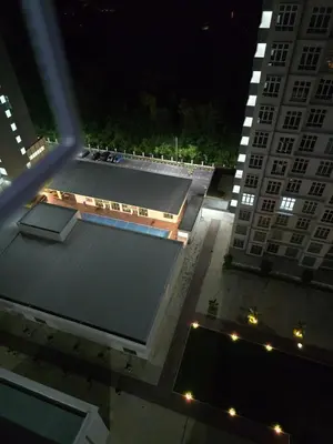 an overhead view of a building at night at b09 The Anderson Ipoh Family Stay 2BR in Ipoh