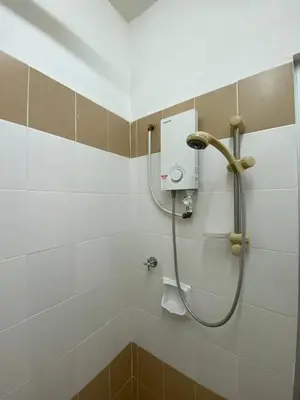 a shower in a bathroom with a shower at Easy Access to Airport, USM & Queensbay in Bayan Lepas