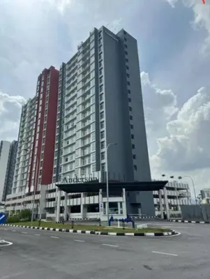 a large building in a city with a parking lot at d05 The Anderson Ipoh Family Stay 2BR in Ipoh