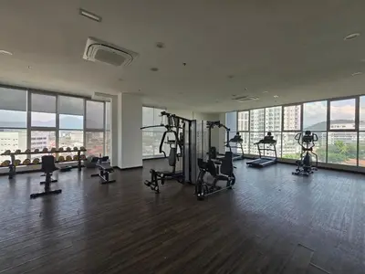 a gym with treadmills and exercise equipment in a building at ICC Premium Executive Suite - Ipoh in Ipoh