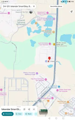 a map showing the location of kericho synagogue at Iskandar SmartStay in Kampong Bota Road