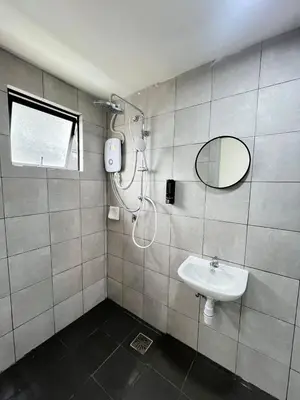 a bathroom with a shower and a sink at M Retreat Cameron Highlands in Tanah Rata